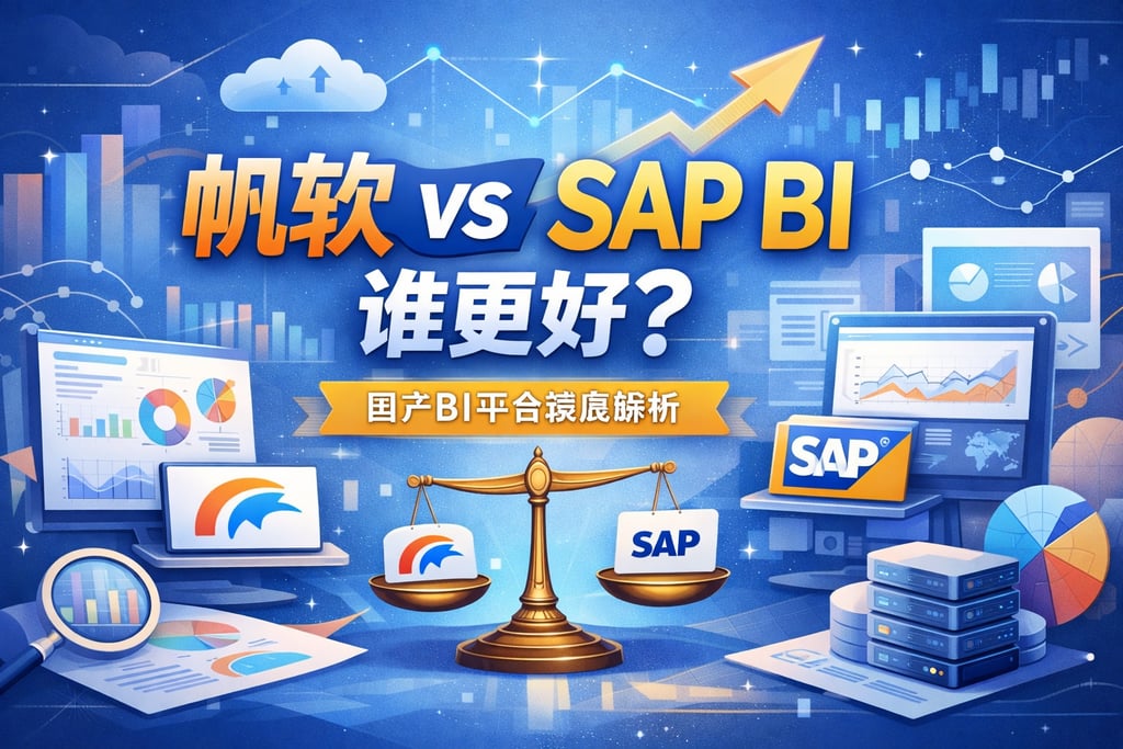 帆软软件和SAP BI比如何？国产BI平台深度解析